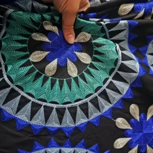 پارچه لینن سوزندوزی هندی طرح 4