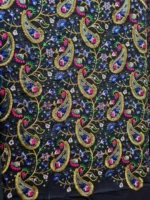 پارچه لینن سوزندوزی هندی طرح 17 - Image 2