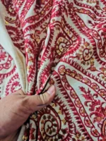 پارچه لینن سوزندوزی هندی طرح 21