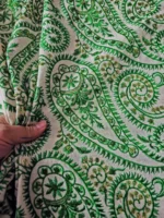 پارچه لینن سوزندوزی هندی طرح 22