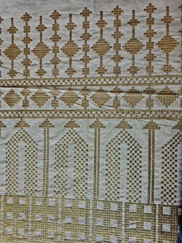 پارچه لینن سوزندوزی هندی طرح 27 - Image 2