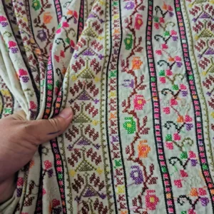 پارچه لینن سوزندوزی هندی طرح 49