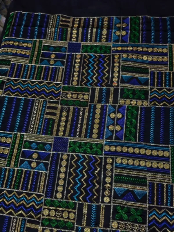 پارچه لینن سوزندوزی هندی طرح 53 - Image 2