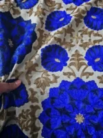 پارچه لینن سوزندوزی هندی طرح 57